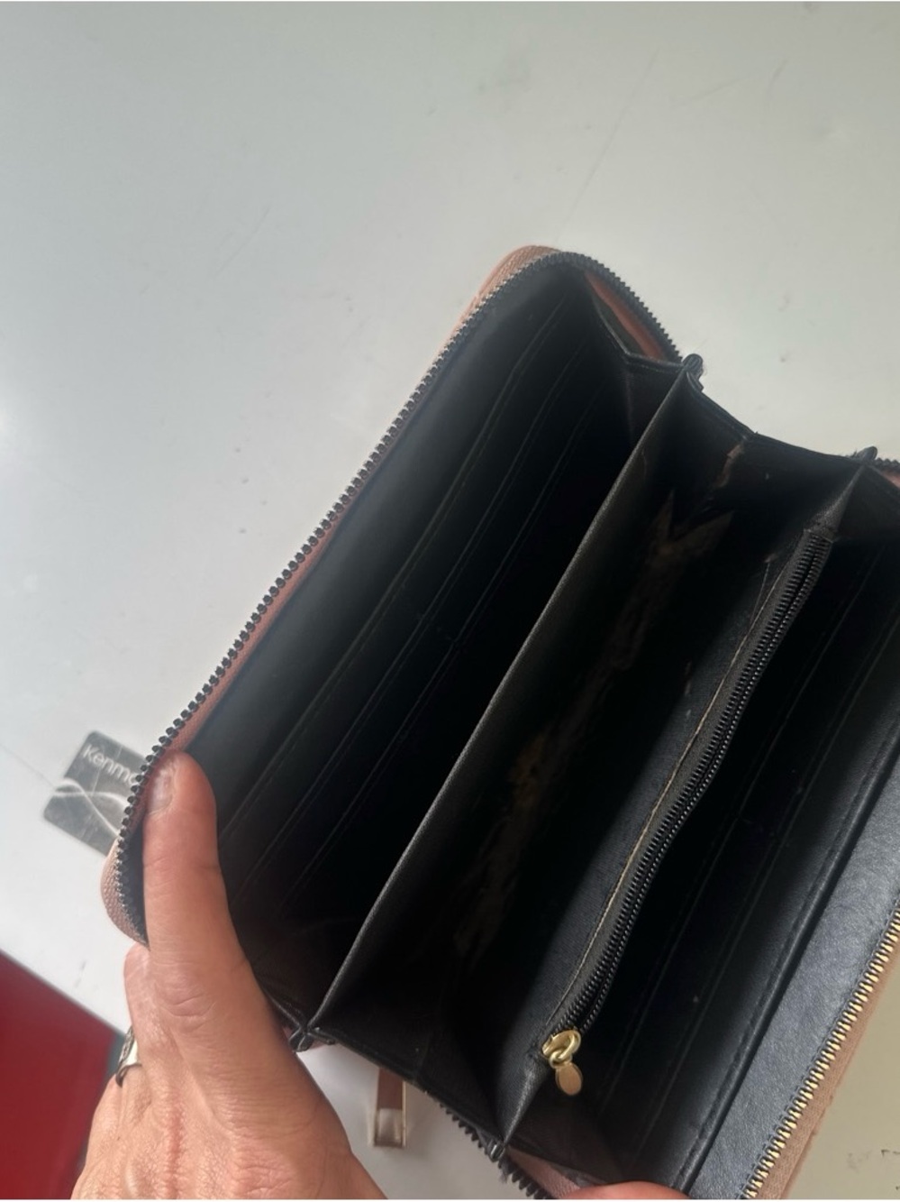 Embossed Pink Zip-Around Wallet - Picture 2 of 2